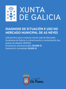 Subvención concedida para o proxecto de diagnose e revitalización do mercado no Concello das Neves