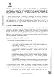 SUBVENCIÓNS ASOCIACIÓN DE COMERCIANTES