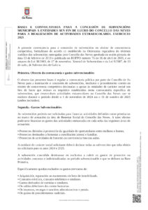 SUBVENCIÓNS ACTIVIDADES EXTRAESCOLARES